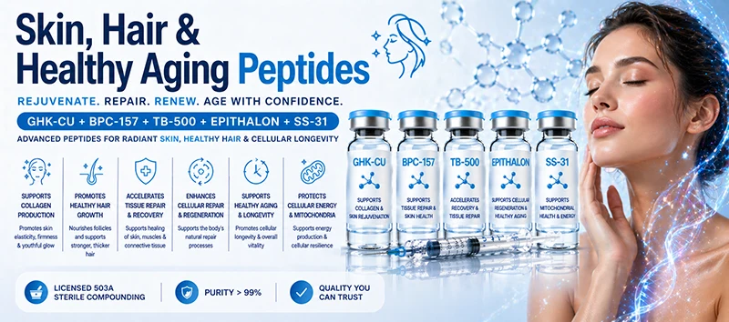 Skin, Hair & Healthy Aging Peptides